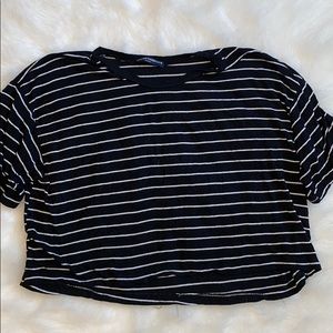 black and white striped shirt